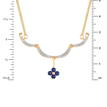 Sapphire and Diamond Rose Gold Convertible Necklace. View 3