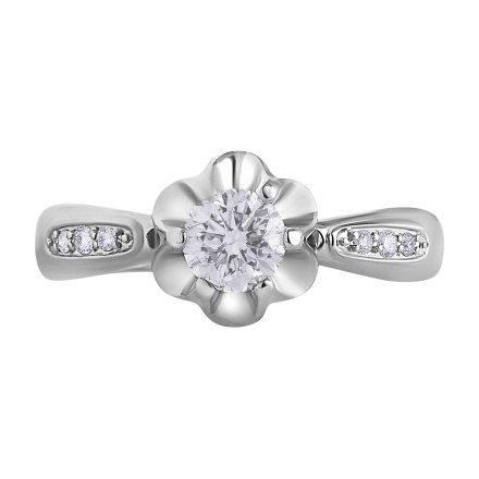 'Undimmed Radiance' 0.6ct Diamond Engagement Ring.View 2