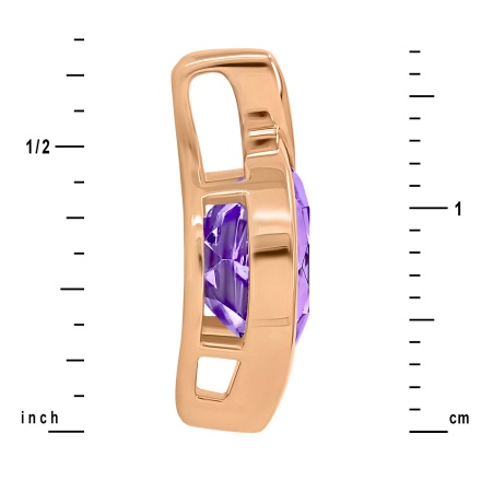 Height of Slide Pendant with a 9mm Statement Amethyst: 17mm