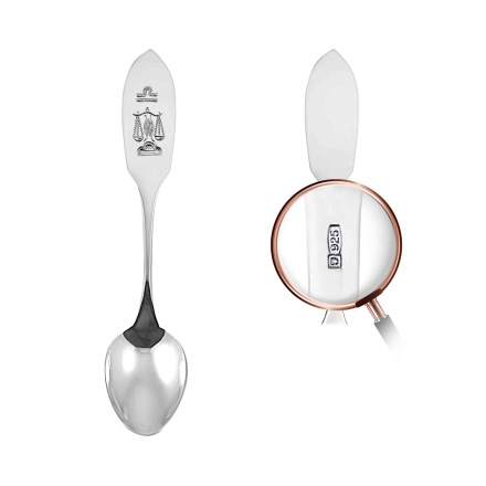 Hypoallergenic 925 Silver Teaspoon Libra Zodiac