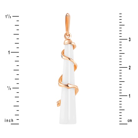 White Onyx Cone Pendant. View 3
