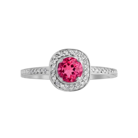 Madagascar Ruby and Diamond Scrollwork Ring. View 2