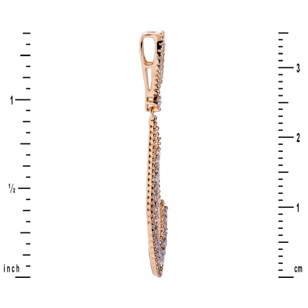 Size of Treble Clef-inspired Beaded Pendant with Diamonds