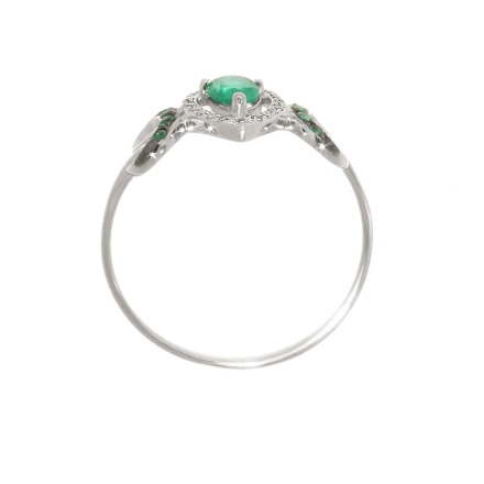 A Decadent Era-inspired Emerald Ring. View 3