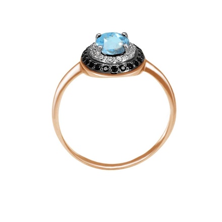 "Femme Fatale" Blue Topaz Ring. View 3