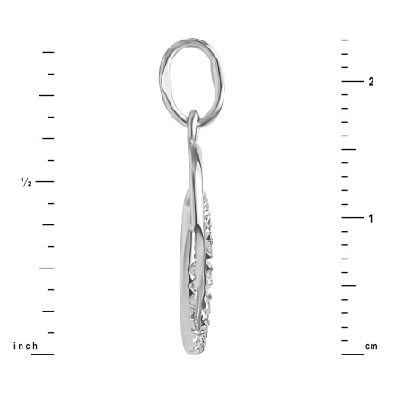 Diamond Circle of Eternity Pendant Made of 585 White Gold. View 3