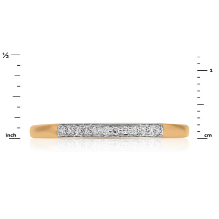 Diamond Gallery Ring for Wedding Ceremony - Angle 2