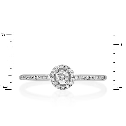 Engagement Ring Featuring 45 Diamonds - Angle 2