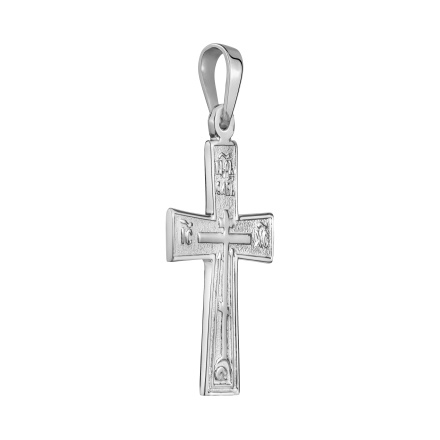 'Calvary Cross' Men's Silver Pendant - Angle 2
