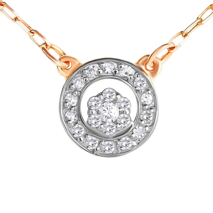 Diamond Rose Gold necklace. View 2