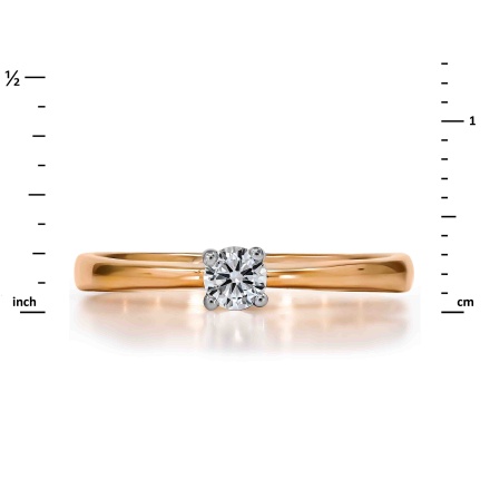 Width of Natural 3.8mm Solitaire Engagement Ring