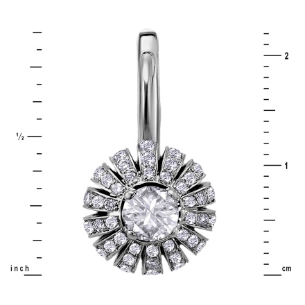 Eastern Motif Diamond Earrings. View 2