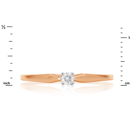 Width of Classic Engagement Ring with 2.8mm Natural Diamond