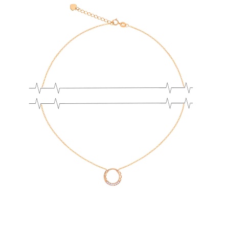 Ancient Rome-inspired Diamond Rose Gold Necklace. Adjustable 45cm to 50cm. 14kt (585) Rose Gold