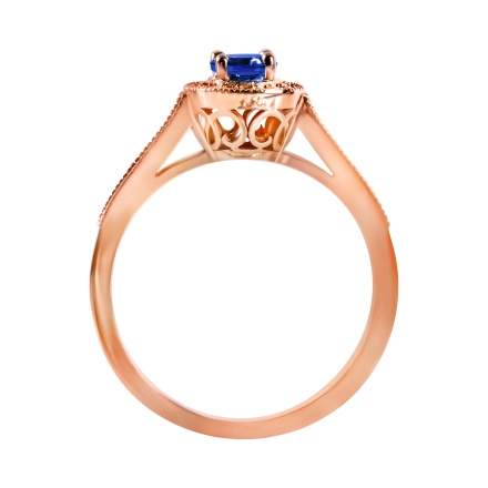 Connoisseur Blue Sapphire and Diamond Ring. View 3