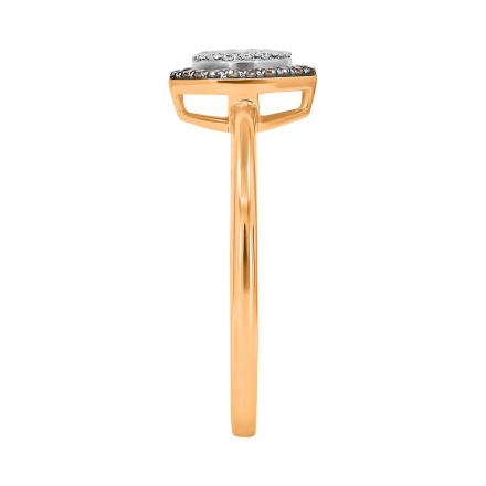 Ring with Champagne Diamonds and White Diamonds - Angle 3