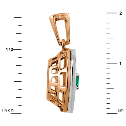 Ultimate All Day Luxury Emerald and Diamond Pendant - Angle 3