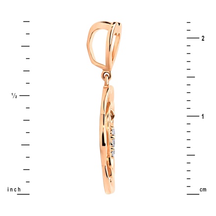 Diamond Pendant with Botanical Motifs. View 3