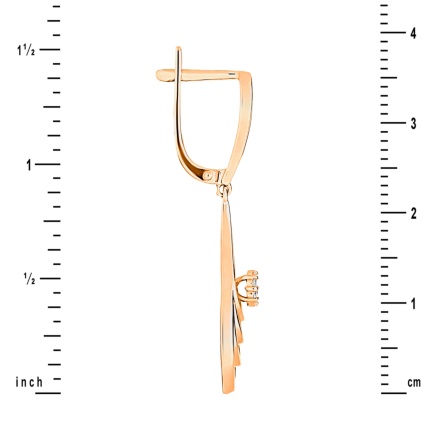 Height of sapphire and diamond cascade earrings