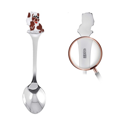 Toddler Silver Spoon with a Doggie. View 2