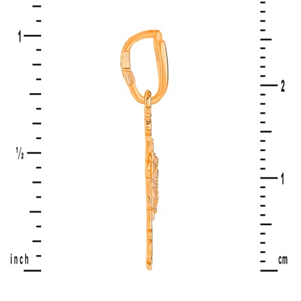 'All-Seeing Eye' cross pendant made in 585 rose gold. View 3