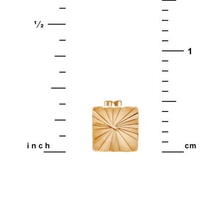 585 Rose Gold Square Design Stud Earrings. View 2