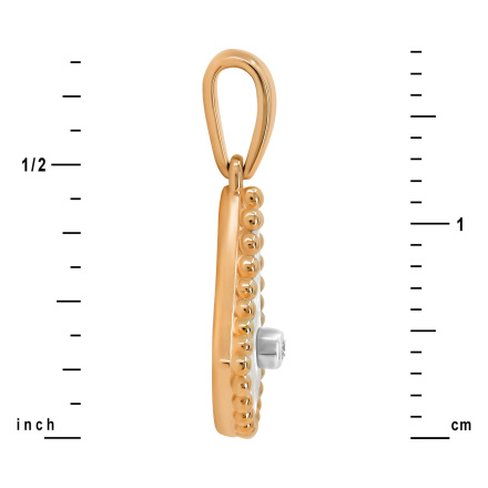 Height of Mother-of-Pearl and Diamond Pendant Nefertiti