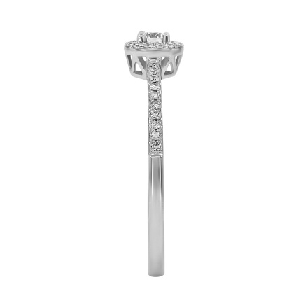 Engagement Ring Featuring 45 Diamonds - Angle 3