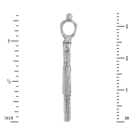 Reversible Diamond Cross Deesis-St.Nicholas: Measures 1-11/32 inch (34mm) in Height