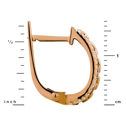 Chainlink-inspired Earrings with Diamond Edges: Measure 17mm in Height