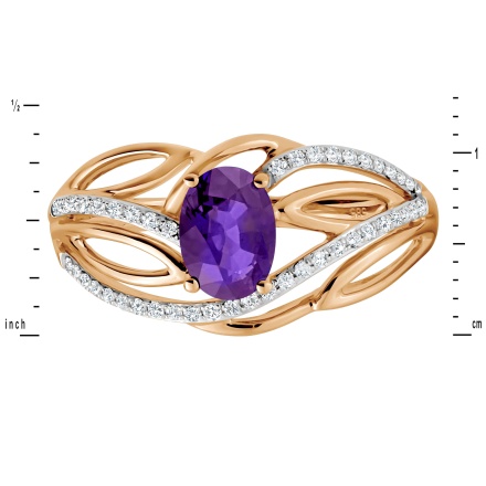 Sultry Amethyst and 45 Diamonds Ring in Brooklyn - Angle 2