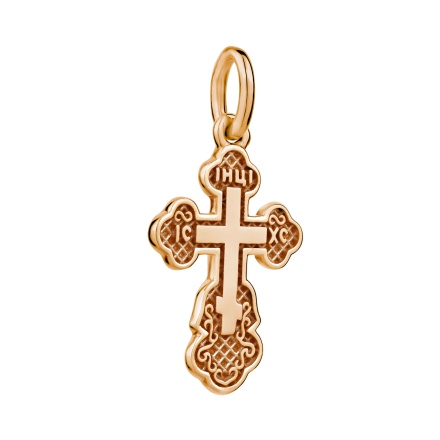 Small Guilloche Cross with the Inscription 'Save and Protect' in Russian Language - Angle 2