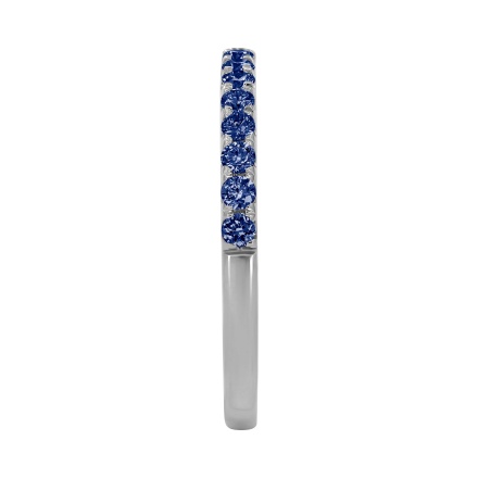 Half Eternity Ring with 14 Round Sapphires, Angle 3
