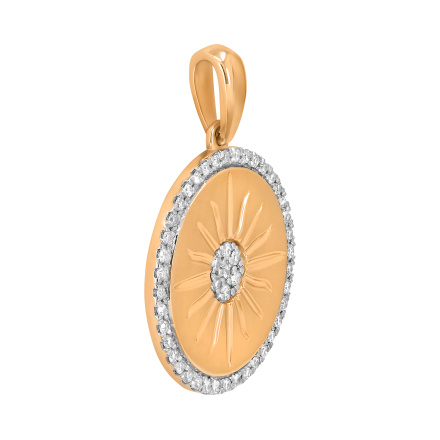 Solaris Diamond Pendant - Angle 2