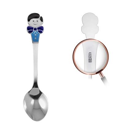 925 Silver Baby Spoon a Boy. View 2