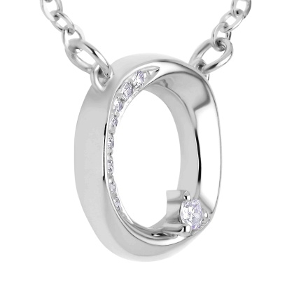 Celestial Motif Diamond Necklace in White Gold. Adjustable, 45cm - 50cm. 14kt (585) White Gold. View 3