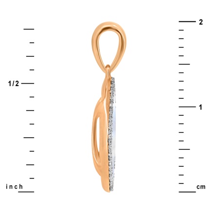 Pendant with Mother-of-Pearl in a Diamond Contour. Side View