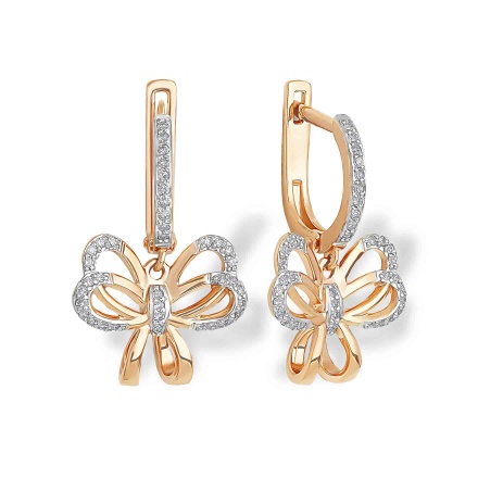 Estate Diamond Jewelry | Diamond butterfly dangle earrings ...