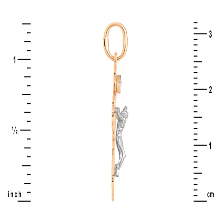 Diamond Orthodox Crucifix Pendant. View 3