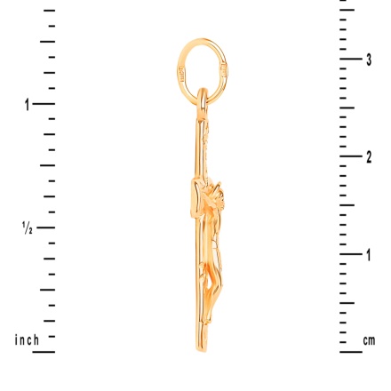 Orthodox Cross-Greek Catholic Cross. Certified 585 (14kt) Rose Gold. View 3