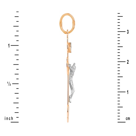 Diamond Orthodox Cross 'Virgin Mary's Tear' for Her or Him. Angle 3