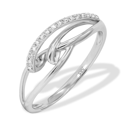 A Simply Elegant Diamond Ring. Tested 585 (14K) White Gold, Rhodium Finish