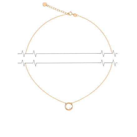 Celestial Motif Diamond Necklace in Rose Gold. Adjustable, 45cm - 50cm. 14kt (585) Rose Gold