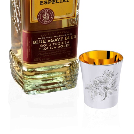 Matte Silver Shot Glass for Tequila- Serving Suggestion