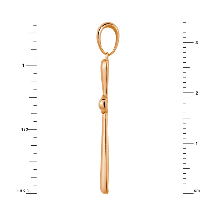 Diamond Illusion-Set Cross of Rose and White Gold: Measures 1-11/32 inch (34mm) in Height