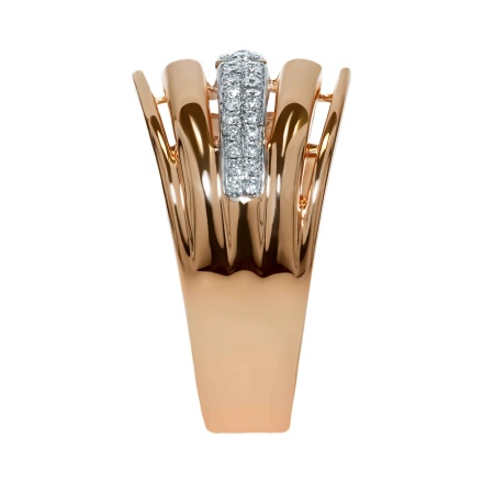 56 Diamonds Ring with Slotted Design. View 2