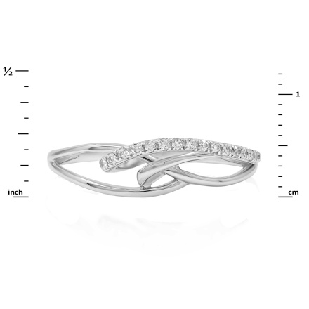 A Simply Elegant Diamond Ring. Tested 585 (14K) White Gold, Rhodium Finish. View 2
