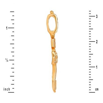 Height of Rose Gold Cross with a Prayer in Church Slavonic