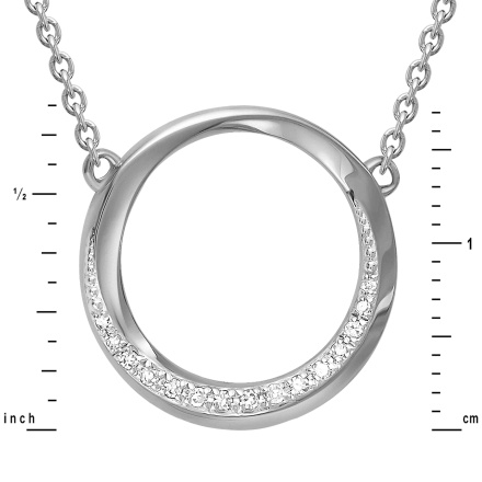 Diamond Circular Necklace. View 2