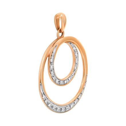 Pendant of Two Diamond Circles, Angle 2